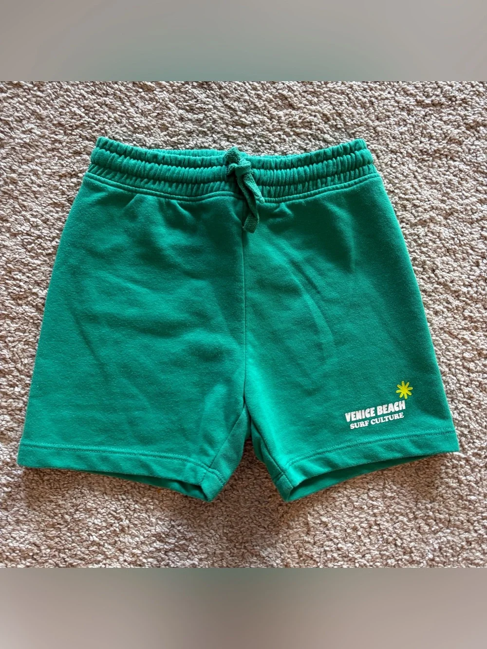 H&M Green Kids Sweat Shorts with Yellow Accent